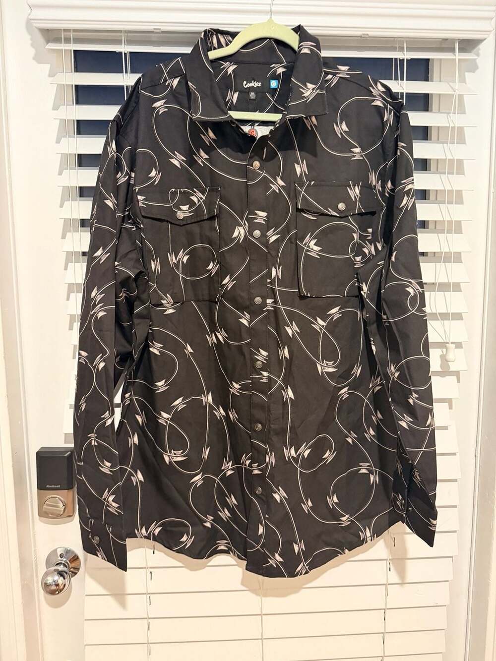 Cookies Livewire All Over Print Long Sleeve Buttondown Shirt 3XL
